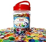 Bolibo - 500 - JETON Loto magnétique, boîte de 500