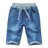 Happy Cherry Garçon Short en Denim Enfant avec Poches