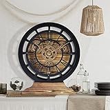 Lafocuse Pendule de Bureau avec Engrenages Mobiles,