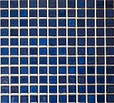 Carrelage mosaïque en céramique bleu cobalt brillant