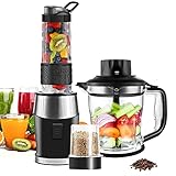 Blender Mixeur 3-en-1, 700W Blender Smoothie 24000
