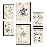 Nacnic Ensemble de 6 affiches de brevets Vélo. Affiches