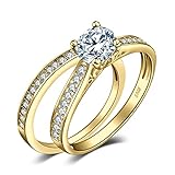 JewelryPalace 1,3ct Zircone Cubique Solitaire Bague