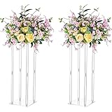Nuptio 2 Pièces Centres Table Mariage Vases Acrylique