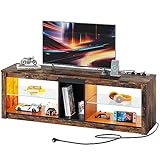 Bestier Meuble TV 140 cm Meuble TV Moderne avec Étagère