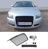 Calandre Grille Noir Brillant Nid D'abeille Sans Sigle