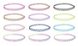 Choker Chaîne Ensemble, 12 pcs Colliers Colliers Jarretière