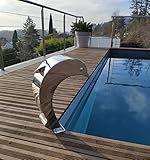 Cascade Inox 316 Fontaine Piscine Bassin Modèle Dauphin