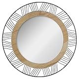 Atmosphera - Miroir Joe - métal et Bois - Noir - D45