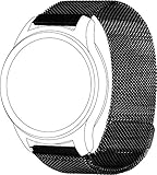 Topp - Bracelet en Maille Noir pour Garmin Vivomove/Vivoactive3