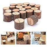 Porte carte en bois, 20 Pcs porte-numéros de table