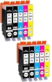 10 Cartouches d'encre Compatible avec HP 364 XL / N9J74AE