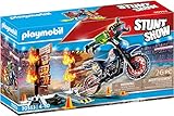PLAYMOBIL 70553 Stuntshow Pilote de moto et mur de