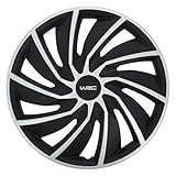 WRC 007599 - 4 Enjoliveurs 16" Pouces, Turbo Bicolore