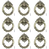 GZGXKJ 9 pcs Poignee de Meuble Vintage Drawer Bague