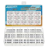 AUKENIEN 5X20MM Fusible Ceramique 15 Valeurs 0,5A 1A