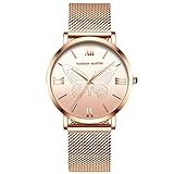 RORIOS Femme Montres Analogique Quartz Bracelet Acier