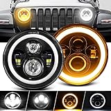 BraveWAY Paire 7” Phare de Travail LED 80W 4 Modes