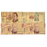 YIQILAFADA Billets mexicains dorés, 1 500 1000 billets
