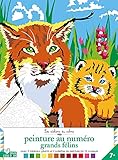 Peinture au numéro grands félins - 2 tableaux géants