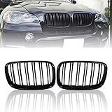 Beside_Auto Paire de calandres avant sport Noir brillant