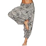 Nuofengkudu Femme Yoga Pantalon Sarouel Thailande Motif