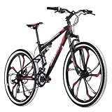 KS Cycling VTT Tout Suspendu 27,5" Scrawler Noir-Rouge