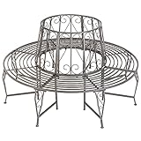 TecTake Banc de Jardin Circulaire Banquette Ronde Extérieur