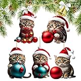 Ellxen Lot de 5 Pendentifs de Sapin de Noël en Forme