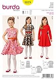 Burda 9379 - Modèle filles robe avec jupe cloche et