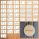 Kleemeiero 40 PCS Alphabets Numéro Pochoirs Réutilisable