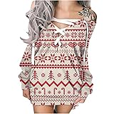 wuitopue Robe sweat-shirt de Noël décontractée et sportive