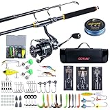 Goture Ensemble de pêche avec Canne à pêche télescopique