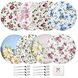 Assiettes à Dessert, Ensemble de ８, Porcelaine Porcelaine,