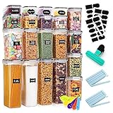 YUTUY Boite de Rangement Cuisine Lot de 20,Bocaux Hermetiques