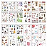 Ouceanwin 24 Feuilles Autocollants Scrapbooking, Autocollants