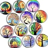 DARUITE 12 Pièces Aimant Frigo, Magnets Motif de Arbre