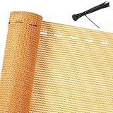 Detex Brise Vue 1 x 10 m Beige Tissu HDPE Pare-Soleil