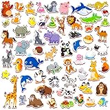 60 Aimants Animaux de Bande Dessinée Zoo pour Les Enfants