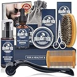 Kit de Soin Barbe Homme avec Rouleau Barbe,Shampoing