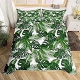 Homemissing Feuilles Tropicales Parure de Lit 140x200cm