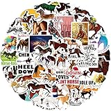 Fopytu Autocollants À Cheval, 50 Pcs Stickers D'autocollants