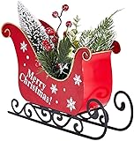Bkrdty Décoration de Traîneau de Noël en Métal Traîneau