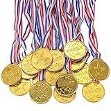 30 Pièces Médaille d'Or avec Rubans de Cou pour Enfants