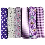 UOOOM Lot de 6pcs 50 x 50 cm Patchwork coton tissu