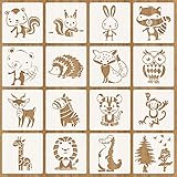 O-Kinee Pochoirs Animaux Foret, Pochoir Animaux pour