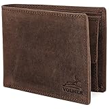 Fa.Volmer Portefeuille Fin en Cuir véritable, particulièrement