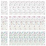 PEALOVCOM 24 PCS Autocollants pour Scrapbooking Fleurs