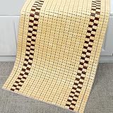 Tapis d'été en bambou pliable et respirant pour lit,