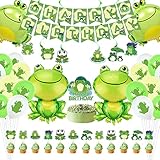 Décorations d'anniversaire de thème de grenouille Fournitures